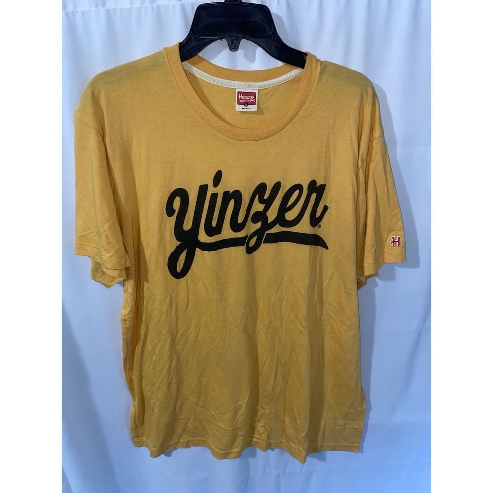 Homage Yinzer Pittsburgh Yellow T Shirt XL